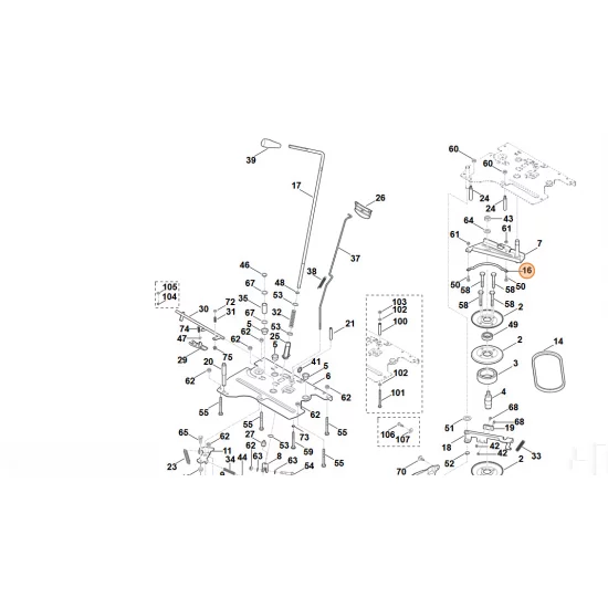 STIHL  Prowadnik paska 6170 162 3800